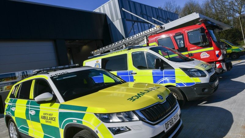 Image of ambulance, police and fire vehicle